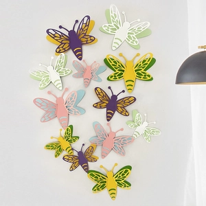 Bunte 3D doppelstöckige Bienen Wandsticker für kreative moderne DIY Wanddekoration