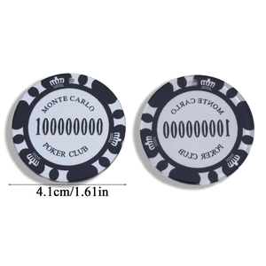 Acryl Monte Carlo Poker-Chip Anhänger mit Kronensymbol für Schlüsselanhänger und DIY
