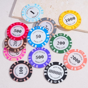 Anhänger aus Acryl im Poker-Chip-Design für DIY-Schlüsselanhänger und Taschen