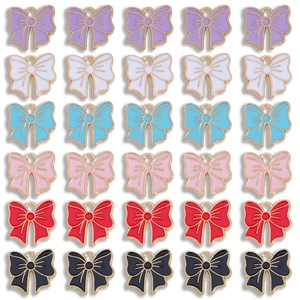 Colgante de Lazo de Esmalte Aleación Accesorio para Creación de Joyas DIY para Collar Pulsera Diseño de Lazo Mujer