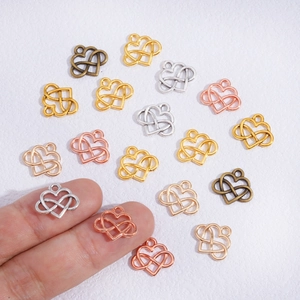 Ciondoli cuore infinito retrò multicolore per la creazione di collane e gioielli DIY
