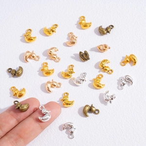 DIY colorful alloy duck pendants in gold, silver, and rose gold finishes for jewelry making