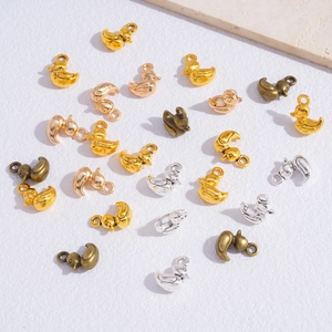 Colorful 3D metal duck charms for DIY jewelry making in gold and silver finishes