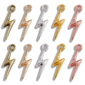Charms de Rayo de Aleación de Metal para Joyas DIY Colgantes para Collar Pulsera Pendiente Estilo Vintage Múltiples Colores