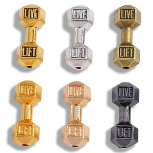 Haltervormige metalen kralen met Live Lift gravure in zes diverse metallic kleuren