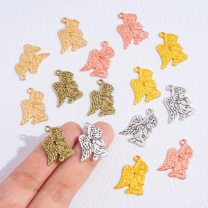 Ciondoli angelo DIY per gioielli in finiture oro, argento, oro rosa e bronzo