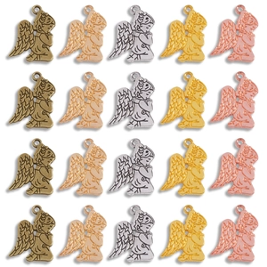 Ciondoli Angelo in Preghiera in Lega di Zinco Vintage per Creazione di Gioielli Fai da Te Collana Bracciale Orecchini Decorazione