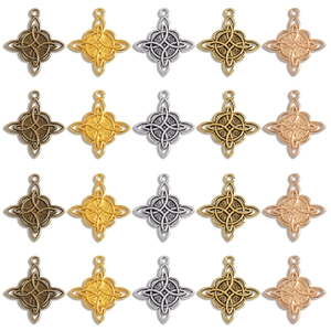 Colgantes de Aleación Vintage Nudo Celta Nudo de Bruja DIY Joyería Hacer Collar Pendientes Oro Plata Bronce Antiguo Charms