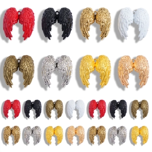 Vintage Gotik Engelsflügel Anhänger Für DIY Schmuckherstellung Legierung Feder Flügel Charms Für Halskette Schlüsselanhänger Zubehör Mehrfarbig