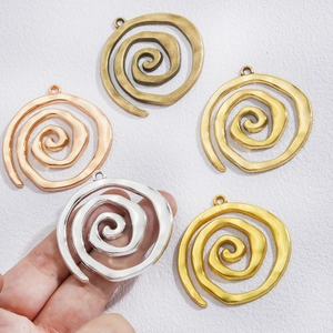 Five-color ocean swirl alloy pendants for DIY necklace and bracelet jewelry making