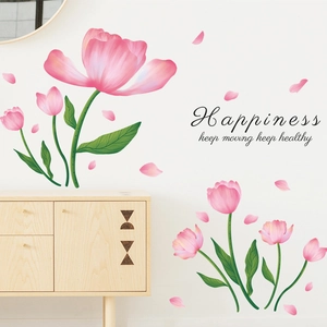 Fresh Floral Dandelion Wall Stickers With Butterfly English Quotes DIY PVC Removable Mural For Living Room Bedroom Home Decor