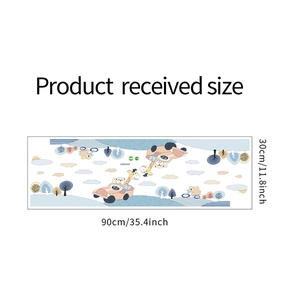 Détail des stickers muraux animaux de la forêt et voitures de course de 30x90cm