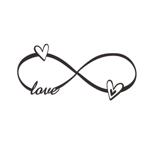 Creative LOVE infinity symbol wall decal for living room background decoration