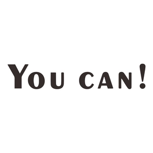 Minimalist 'You CAN!' slogan wall decal with bold font for home decor and wall art