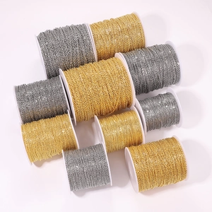 304 roestvrijstalen platte kruisketting in goud en zilver voor DIY sieraden maken op rol