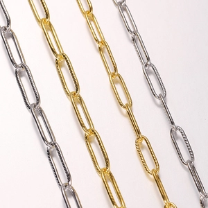 Catena a Graffetta in Acciaio Inossidabile 304 Goffrata Per Creazione Gioielli Fai da Te Oro Argento Per Collane Bracciali