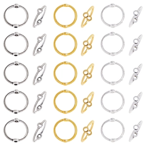 Fournitures Bijoux DIY Alliage Zinc Cadre Perle Corde Torsadée Entretoises Double Trou Pour Bracelet Collier Rétro Accessoires
