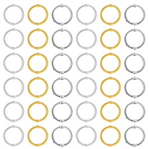 Présentation matricielle de perles d'espacement en alliage d'or et d'argent pour bijoux DIY