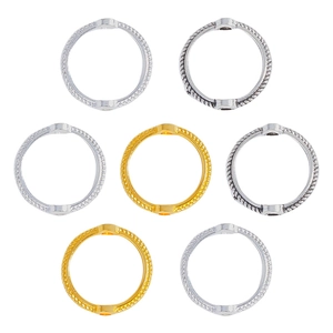 Anneaux d'espacement en alliage doré et argenté avec texture torsadée pour bijoux DIY