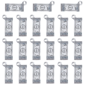 Vintage Alloy Antique Silver US Dollar Bill Money Charms Pendants For DIY Jewelry Making Necklace Bracelet Accessory