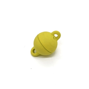Matte gele ronde magneetsluiting voor DIY-kettingen met dubbele ophanglussen