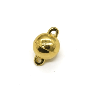 Sferische gouden magneetsluiting voor het maken van DIY kettingen met dubbele ringen