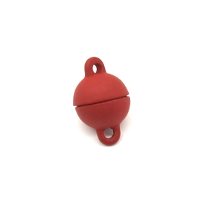 Matrode sferische magnetische sluiting met dubbele ringen voor handgemaakte DIY-kettingen