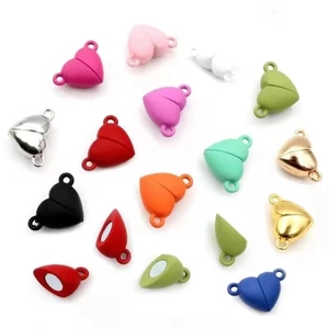 Chiusure Magnetiche a Forma di Cuore Connettori in Lega per Creazione di Gioielli Fai da Te Collane Braccialetti