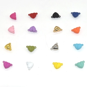 Chiusure magnetiche colorate a forma di cuore per la creazione di gioielli fai-da-te