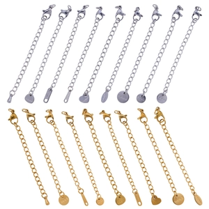 5cm stainless steel extender chain set with lobster clasps for DIY necklace bracelet