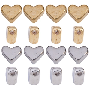 Heart Shaped Plastic CCB Electroplated Beads Small Hole Spacer Beads For DIY Bracelet Necklace Handmade Jewelry Making Materials Accessories