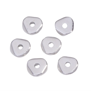 Set of silver CCB triangular spacer beads for DIY jewelry making and handmade necklaces