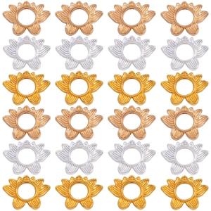 Perles d'Espacement en Alliage Fleur de Lotus pour Création de Bijoux DIY Collier Bracelet Artisanat Rétro Pendentif Floral Ajouré