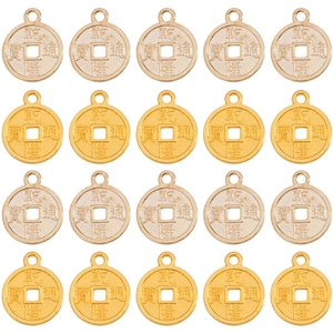 Ciondoli Antica Moneta Cinese in Lega di Zinco Retrò Pendants in Stile Nazionale Vintage per Fai da Te Collana Bracciale Gioielli