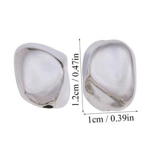Detailed view of silver CCB beads with dimensions 1.2cm by 1.0cm for DIY jewelry making