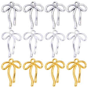 Colgantes de Aleación con Lazo para Creación de Joyas DIY Collar Pulsera Accesorios Dijes de Nudo de Cinta Mujer