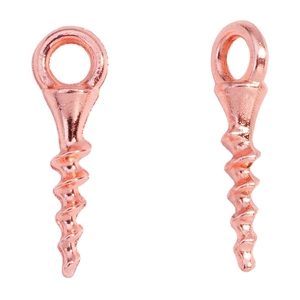Détail de breloques en forme de vis plaqué or rose pour accessoires bijoux DIY