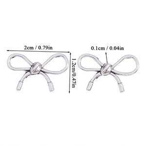 Zilveren legering strikkralen met afmetingen van 2cm bij 1,2cm voor het maken van sieraden