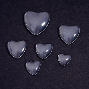 Cabujones de cristal transparente en forma de corazón para joyería DIY y artesanía