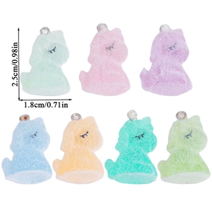 Pendentifs licorne floqués en 7 couleurs macaron pour bijoux DIY et porte-clés