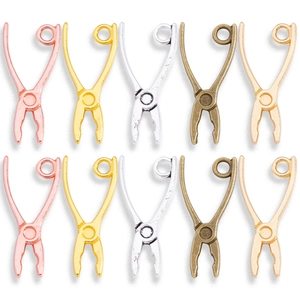 Ciondoli Mini a Forma di Pinza in Lega per Creazione Gioielli DIY Accessori per Collana Strumenti in Metallo Galvanizzato