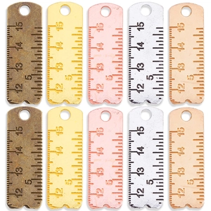 Breloques Vintage en Alliage en Forme de Règle pour Bijoux DIY Accessoires pour Colliers Bracelets Pendentifs Décoratifs en Métal Électroplaqué