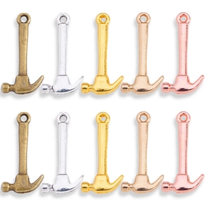 Alloy Hammer Shape Pendant Charms DIY Jewelry Making Accessories For Necklace Bracelet Personalized Tool Style Metallic Decor