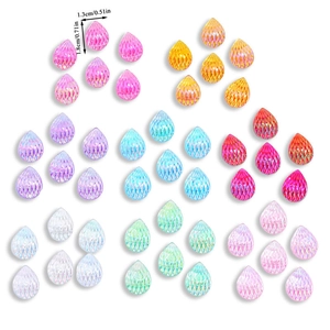 Waterdruppel acryl strassteentjes platte gefacetteerde edelstenen 1,3x1,8cm voor DIY sieraden