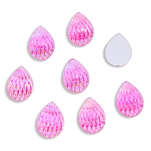 Roze acryl druppelkralen met schubbenfacetten voor DIY-sieraden en knutselwerkjes