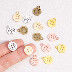 Metalen knoopbedeltjes voor doe-het-zelf sieraden in goud, zilver, brons en roségoud