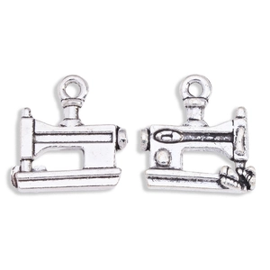 Vintage silver sewing machine charms for DIY jewelry and necklace making