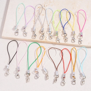 Cordones coloridos con cierres de mosquetón para accesorios de móvil y joyería de bricolaje