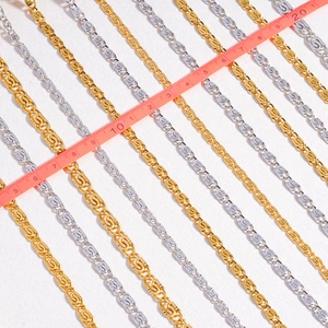 Chaînes à maillons géométriques en acier inoxydable 304 or et argent pour bijoux