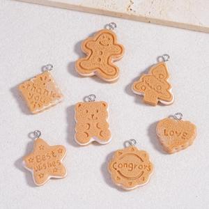 Cute simulation cream sandwich cookie resin charms for DIY jewelry and necklaces